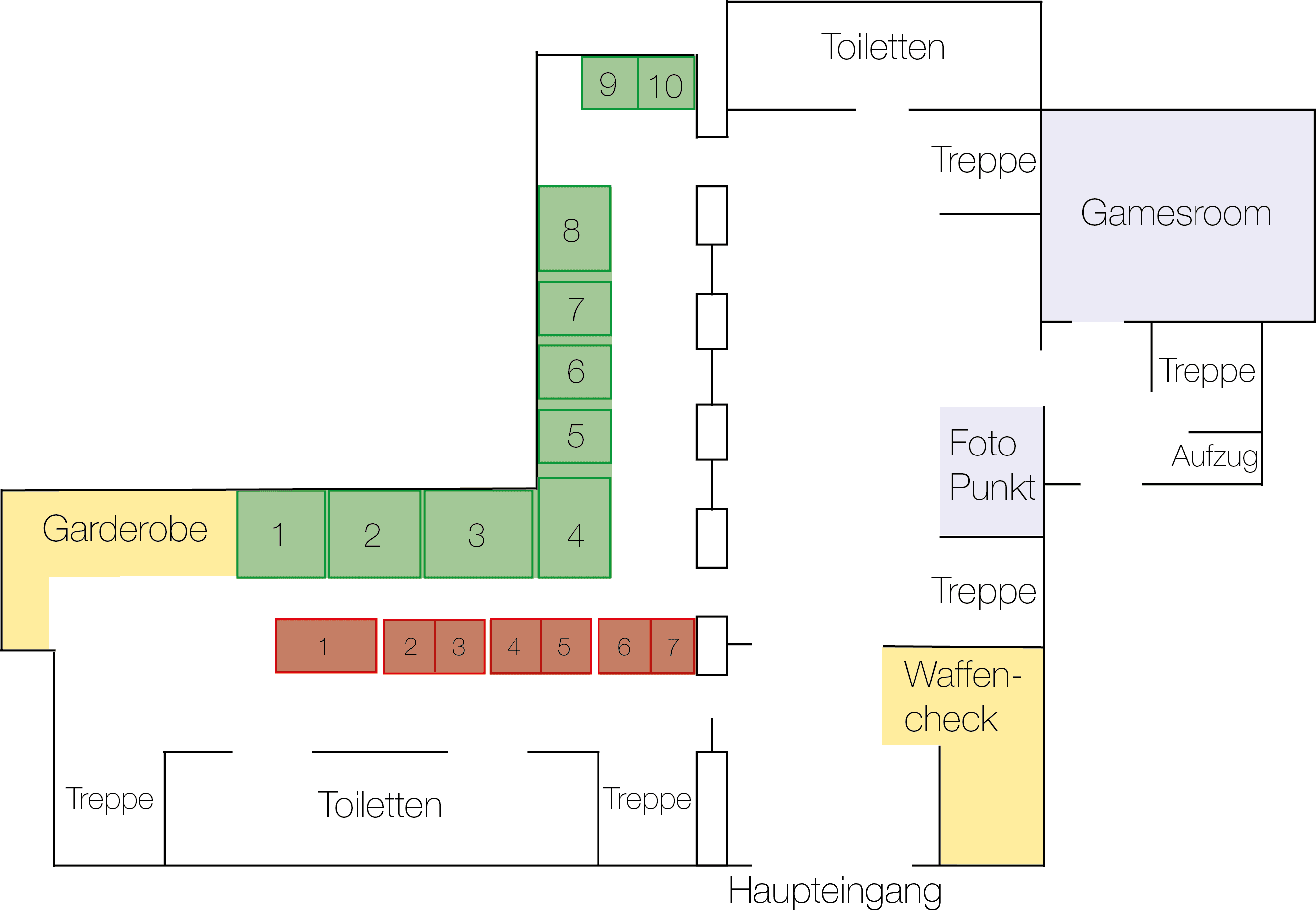 Lageplan Stadthalle EG